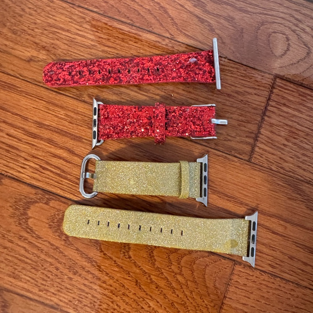 Red and Gold Apple Watch Band (Small)